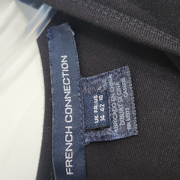 FRENCH CONNECTION Black Sleeveless Chain Detail Bodycon Dress, Size 10 - Picture 7 of 15